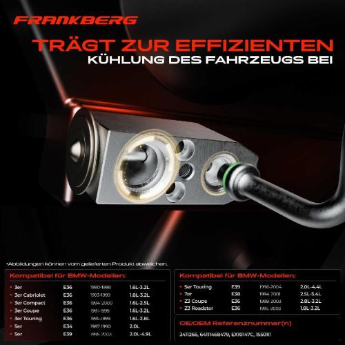 1x Expansionsventil Klimaanlage für BMW 3ER E36 Z3 5ER E39 7ER E38 Bild 1x Expansionsventil Klimaanlage für BMW 3ER E36 Z3 5ER E39 7ER E38