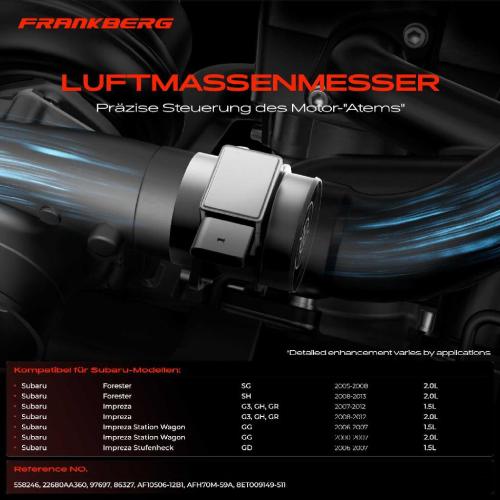 1x Luftmassenmesser für Subaru Forester SG SH Impreza G3 GH GR Impreza Station Wagon GG Impreza Stufenheck GD Bild 1x Luftmassenmesser für Subaru Forester SG SH Impreza G3 GH GR Impreza Station Wagon GG Impreza Stufenheck GD