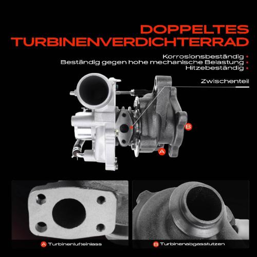 1x Abgasturbolader für Citroën Berlingo Kasten/MPV Multispace C3 II C4 Aircross Grand Ford Peugeot Volvo Bild 1x Abgasturbolader für Citroën Berlingo Kasten/MPV Multispace C3 II C4 Aircross Grand Ford Peugeot Volvo