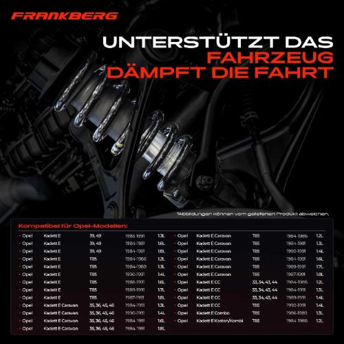 Frankberg 2x Fahrwerksfeder Vorderachse für Opel Kadett E 39 49 T85 35 36 45 46 T85 1984-1991 Bild Frankberg 2x Fahrwerksfeder Vorderachse für Opel Kadett E 39 49 T85 35 36 45 46 T85 1984-1991