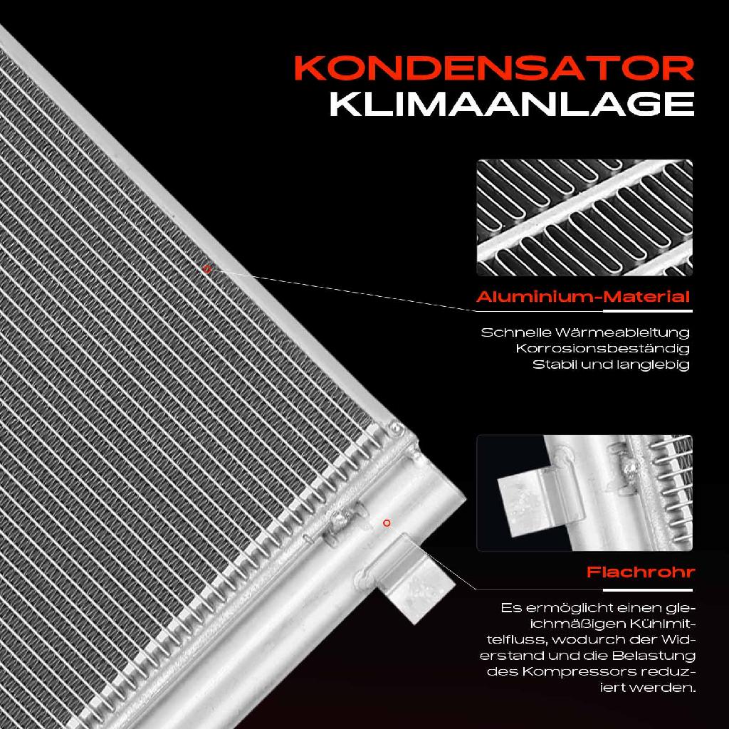 1x Kondensator Klimaanlage für BMW 5er F90 G30 Touring G31 7er G11 G12
