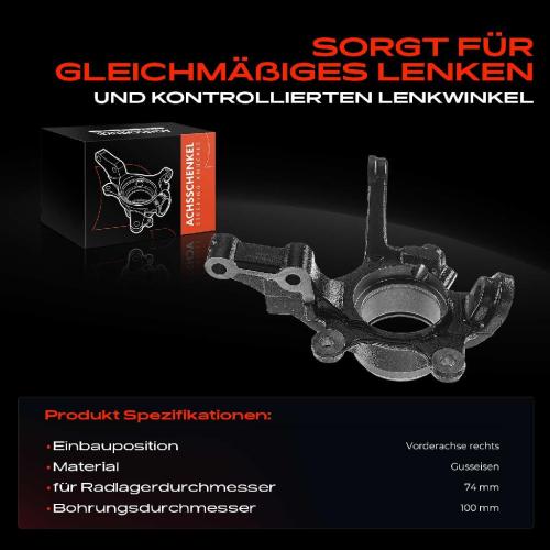 1x Achsschenkel Radaufhängung Vorderachse Rechts für Nissan Almera II N16 Sentra V 2000-2006 Bild 1x Achsschenkel Radaufhängung Vorderachse Rechts für Nissan Almera II N16 Sentra V 2000-2006