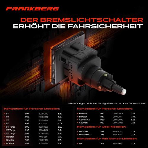 1x Bremslichtschalter für Opel Vectra B Porsche 911 Boxster Cayman Saab 9-5 900 Bild 1x Bremslichtschalter für Opel Vectra B Porsche 911 Boxster Cayman Saab 9-5 900