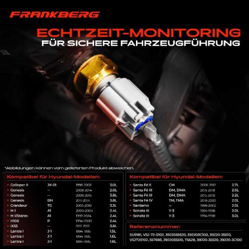 Frankberg 1x Kühlmitteltemperatur Sensor für Hyundai Santa Fé KIA Sportage Mitsubishi Opel Bild Frankberg 1x Kühlmitteltemperatur Sensor für Hyundai Santa Fé KIA Sportage Mitsubishi Opel