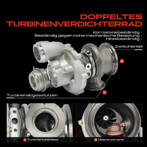 Frankberg 1x Abgasturbolader für BMW 5er F10 5er Gran Turismo F07 F11 F06 F12 F13 F01 F02 F03 F04 F15 F85 F16 F86 Bild Frankberg 1x Abgasturbolader für BMW 5er F10 5er Gran Turismo F07 F11 F06 F12 F13 F01 F02 F03 F04 F15 F85 F16 F86