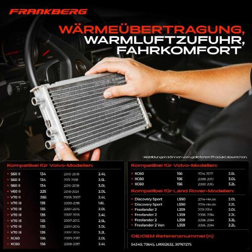 1x Wärmetauscher Innenraumheizung für Land Rover Discovery Freelander Volvo V60 155 Bild 1x Wärmetauscher Innenraumheizung für Land Rover Discovery Freelander Volvo V60 155
