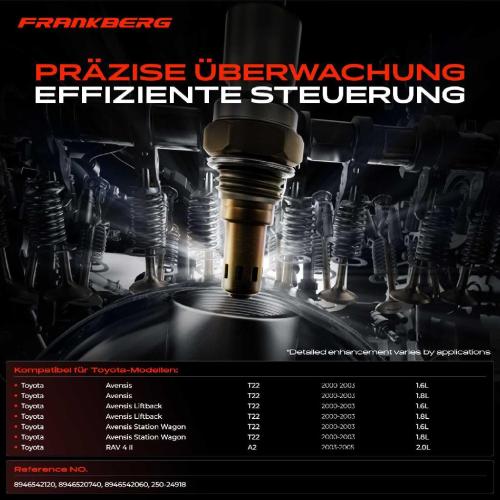 Frankberg 1x Lambdasonde Diagnosesonde Nach Katalysator für Toyota Avensis T22 Liftback RAV 4 II A2 Bild Frankberg 1x Lambdasonde Diagnosesonde Nach Katalysator für Toyota Avensis T22 Liftback RAV 4 II A2