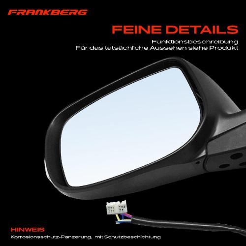 Frankberg 1x Außenspiegel Links für Toyota Auris E15 2006-2012 Bild Frankberg 1x Außenspiegel Links für Toyota Auris E15 2006-2012