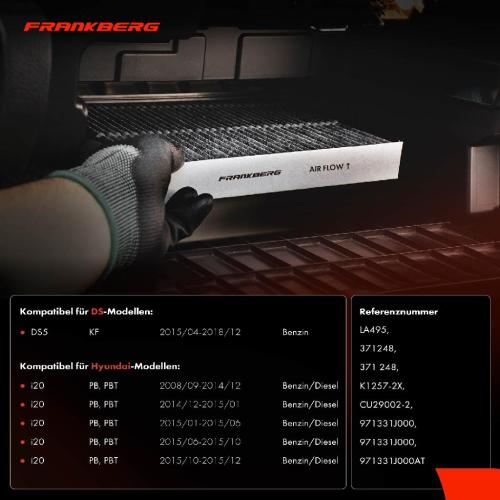 4x Innenraumfilter Aktivkohle für Hyundai i20 PB PBT DS KF 2008-2015 Bild 4x Innenraumfilter Aktivkohle für Hyundai i20 PB PBT DS KF 2008-2015