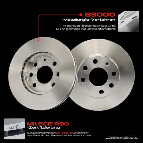 2x Bremsscheiben 4x Bremsbeläge Vorderachse für Opel Astra F Caravan CC Combo Corsa A TR Tigra Vectra Daewoo Bild 2x Bremsscheiben 4x Bremsbeläge Vorderachse für Opel Astra F Caravan CC Combo Corsa A TR Tigra Vectra Daewoo