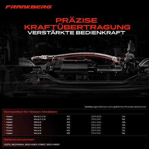 1x Seilzug Feststellbremse Hinterachse links für Nissan Micra C 3 Micra 3 K12 Bild 1x Seilzug Feststellbremse Hinterachse links für Nissan Micra C 3 Micra 3 K12