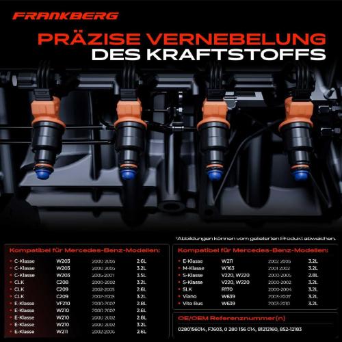 6x Einspritzventil Einspritzdüse für Mercedes-Benz W203 W210 W211 W220 R170 W639 Bild 6x Einspritzventil Einspritzdüse für Mercedes-Benz W203 W210 W211 W220 R170 W639