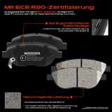 4x Bremsbeläge Vorderachse für Opel Corsa D Kasten/Schrägheck S07 1.2L 2006-2014