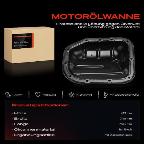 Frankberg 1x Ölwanne Motorölwanne für Toyota Yaris P1 Verso P2 Corolla Prius 1.3L-1.5L Bild Frankberg 1x Ölwanne Motorölwanne für Toyota Yaris P1 Verso P2 Corolla Prius 1.3L-1.5L