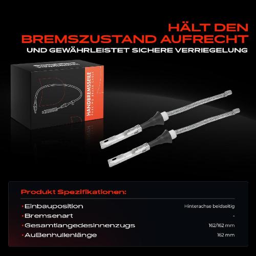 2x Seilzug Feststellbremse Hinterachse beidseitig für Ford Fiesta 6 B-Max JK KA FK Mazda 2 Bild 2x Seilzug Feststellbremse Hinterachse beidseitig für Ford Fiesta 6 B-Max JK KA FK Mazda 2