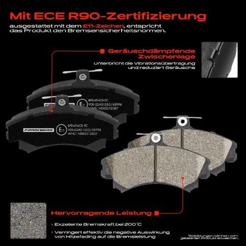 4x Bremsbeläge Vorderachse für Mitsubishi Colt CZC Cabriolet Kasten/Schrägheck VI Smart Forfour Bild 4x Bremsbeläge Vorderachse für Mitsubishi Colt CZC Cabriolet Kasten/Schrägheck VI Smart Forfour