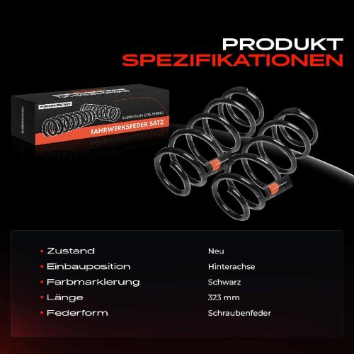 2x Fahrwerksfeder Hinterachse für Mazda 6 Kombi GH 1.8L 2.0L 2007-2013 Bild 2x Fahrwerksfeder Hinterachse für Mazda 6 Kombi GH 1.8L 2.0L 2007-2013