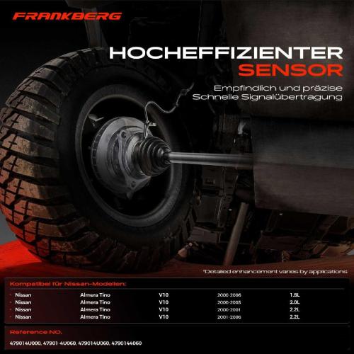 1x ABS Sensor Hinterachse links für Nissan Almera Tino V10 1.8L 2.0L 2.2L 2000-2006 Bild 1x ABS Sensor Hinterachse links für Nissan Almera Tino V10 1.8L 2.0L 2.2L 2000-2006