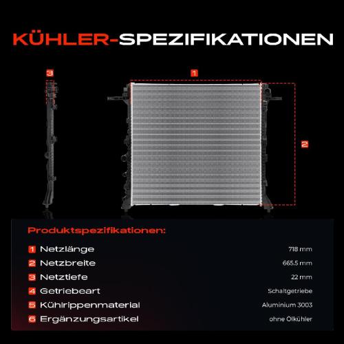 Frankberg 1x Kühler Wasserkühler Motorkühler für VW Crafter MAN TGE Bj ab 2016 Bild Frankberg 1x Kühler Wasserkühler Motorkühler für VW Crafter MAN TGE Bj ab 2016
