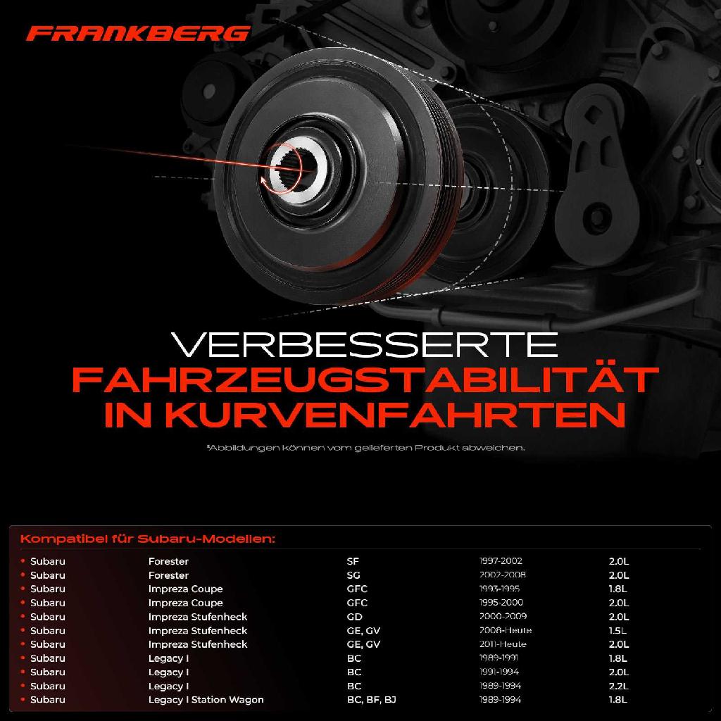 1x Riemenscheibe Kurbelwelle für Subaru Forester SG Impreza GFC Legacy BC BJF BD BG