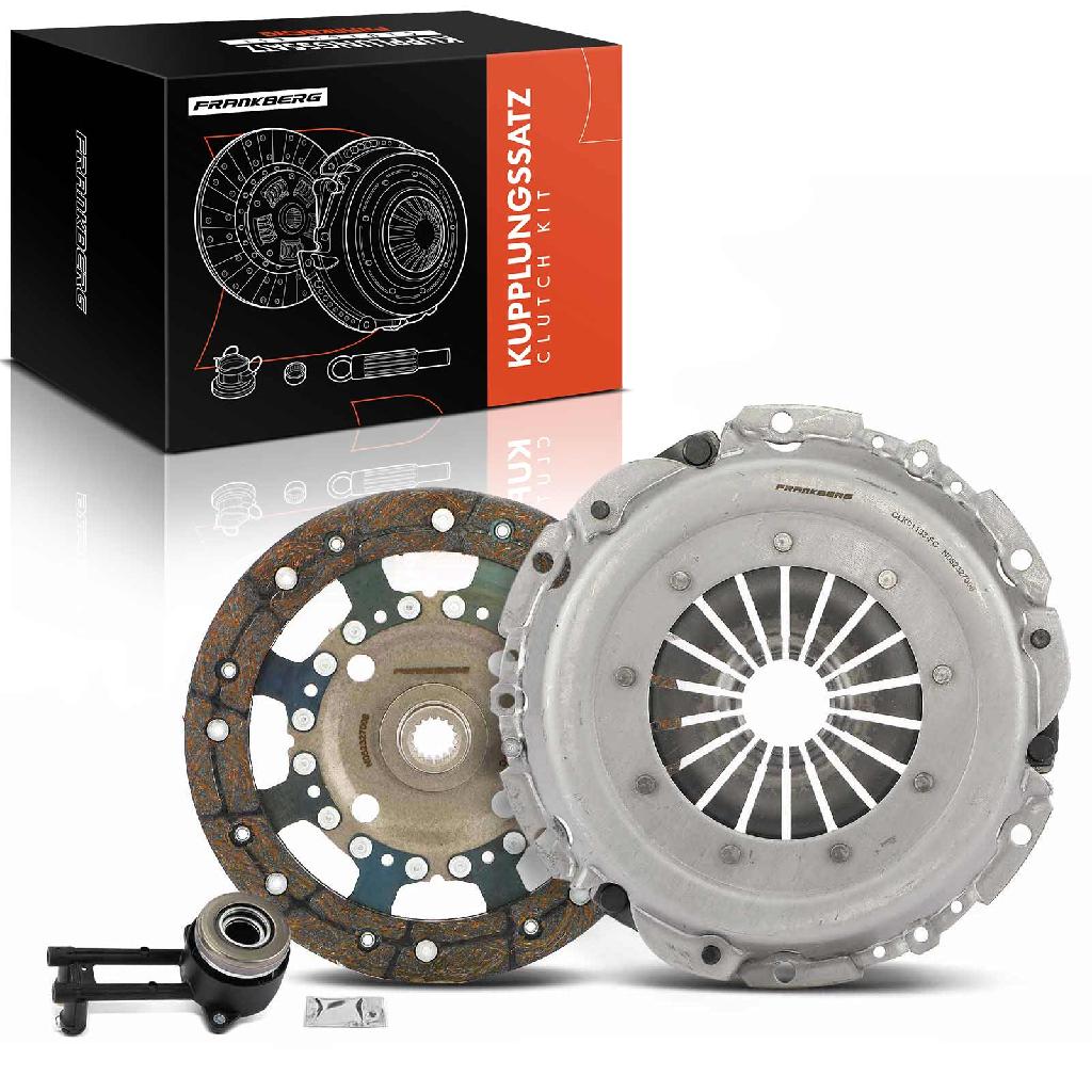 Frankberg 1x Kupplungssatz für Ford Fiesta V JD JH Fiesta V Van Fusion JU Mazda 2 DY 1.4L 2001-2012