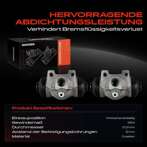 2x Radbremszylinder Hinten für Citroën Berlingo Xsara Peugeot Partner Bild 2x Radbremszylinder Hinten für Citroën Berlingo Xsara Peugeot Partner
