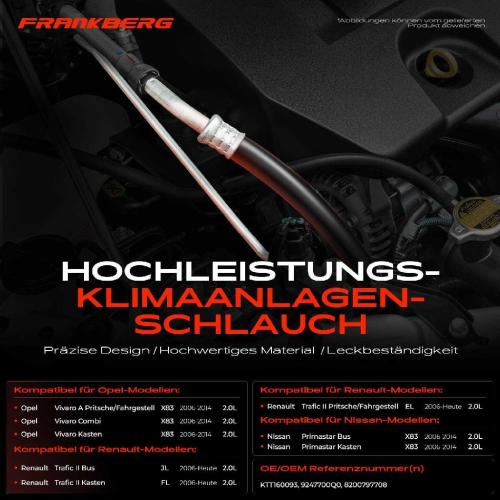 1x Hochdruckleitung Klimaanlage für Renault Trafic Opel Vivaro Nissan Bild 1x Hochdruckleitung Klimaanlage für Renault Trafic Opel Vivaro Nissan