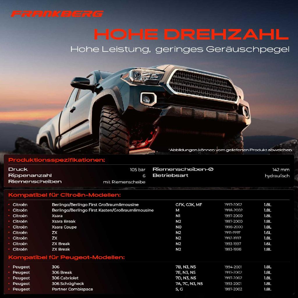 1x Servopumpe hydraulisch für Citroën Berlingo Xsara ZX Peugeot 306 Partner