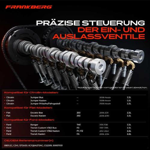 Frankberg 1x Nockenwelle für Citroën Jumper Fiat Ford FA Transit Peugeot Boxer Bild Frankberg 1x Nockenwelle für Citroën Jumper Fiat Ford FA Transit Peugeot Boxer