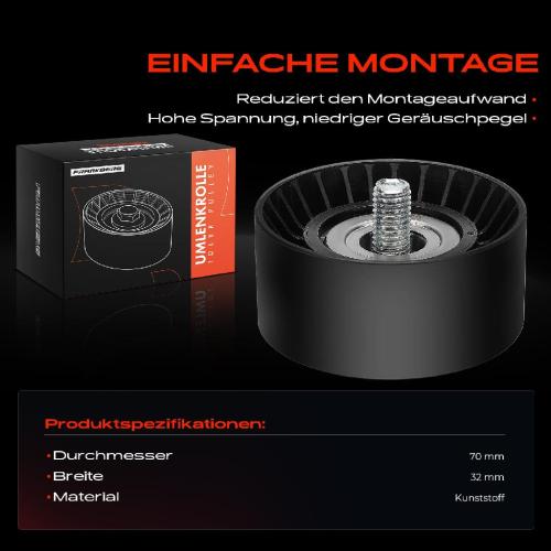 1x Umlenkrolle Führungsrolle für BMW 3er F30 F80 1er F20 5er F10 X5 X6 Bild 1x Umlenkrolle Führungsrolle für BMW 3er F30 F80 1er F20 5er F10 X5 X6