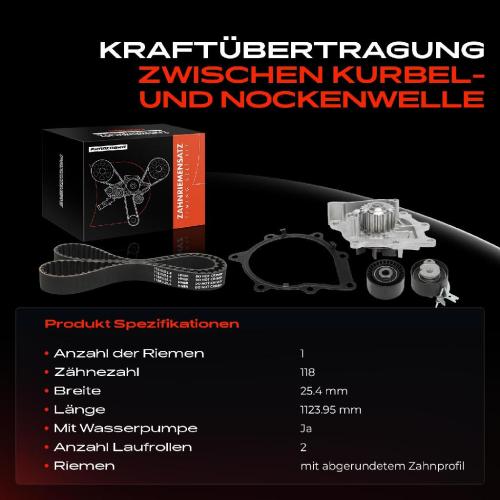 1x Zahnriemensatz Zahnriemen Wasserpumpe für Citroën C5 C8 Fiat Ulysse Peugeot 407 Bild 1x Zahnriemensatz Zahnriemen Wasserpumpe für Citroën C5 C8 Fiat Ulysse Peugeot 407