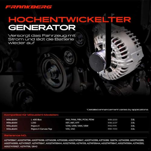 1x Lichtmaschine Generator für Mitsubishi L200 L 400 Bus Pajero II Canvas Top Bild 1x Lichtmaschine Generator für Mitsubishi L200 L 400 Bus Pajero II Canvas Top