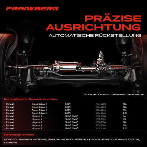 Frankberg 1x Lenkgetriebe Servolenkgetriebe für Renault Scénic II Grand Scénic II Megane II Bild Frankberg 1x Lenkgetriebe Servolenkgetriebe für Renault Scénic II Grand Scénic II Megane II