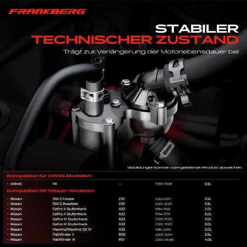 Frankberg 1x Thermostat Kühlmittel für Nissan Renault Opel Vauxhall Infiniti FX 350Z Astra Vectra Zafira Bild Frankberg 1x Thermostat Kühlmittel für Nissan Renault Opel Vauxhall Infiniti FX 350Z Astra Vectra Zafira