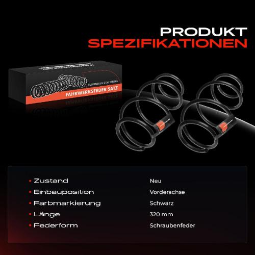 Frankberg 2x Fahrwerksfeder Vorderachse für BMW 2 F23 3 Gran Turismo F34 3er F30 F80 F31 Bj ab 2011 Bild Frankberg 2x Fahrwerksfeder Vorderachse für BMW 2 F23 3 Gran Turismo F34 3er F30 F80 F31 Bj ab 2011