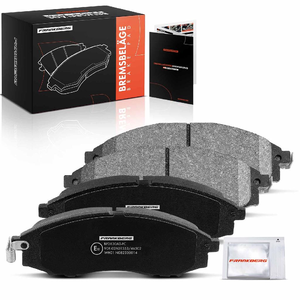 Frankberg 4x Bremsbeläge Vorderachse für Nissan NP300 Pick-up D22 2.5L 2.4L 2001-2015 2001-2015