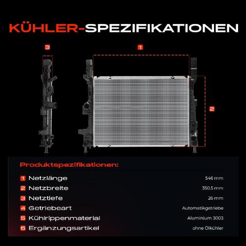 Frankberg 1x Kühler Wasserkühler Motorkühler für Ford Focus III Tourneo Transit C-Max II Bild Frankberg 1x Kühler Wasserkühler Motorkühler für Ford Focus III Tourneo Transit C-Max II