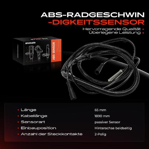 1x ABS Sensor Hinterachse beidseitig für Land Rover Defender Cabrio Pick-up Station Wagon 2.4L 2.2L 2006-2016 Bild 1x ABS Sensor Hinterachse beidseitig für Land Rover Defender Cabrio Pick-up Station Wagon 2.4L 2.2L 2006-2016