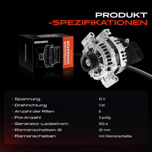 1x Lichtmaschine Generator für Mazda 6 GG GH GY MX-5 III 1.8-2.5L 2002-2014 Bild 1x Lichtmaschine Generator für Mazda 6 GG GH GY MX-5 III 1.8-2.5L 2002-2014