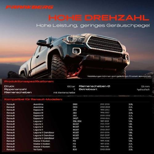 Frankberg 1x Servopumpe hydraulisch für Renault Espace III JE0 Laguna II Avantime Vel Satis Espace IV Bild Frankberg 1x Servopumpe hydraulisch für Renault Espace III JE0 Laguna II Avantime Vel Satis Espace IV