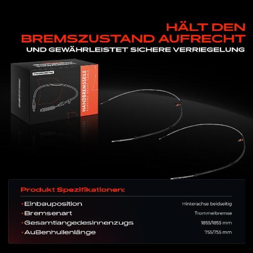 2x Seilzug Feststellbremse Hinterachse beidseitig für Renault Twingo Smart Forfour Bild 2x Seilzug Feststellbremse Hinterachse beidseitig für Renault Twingo Smart Forfour