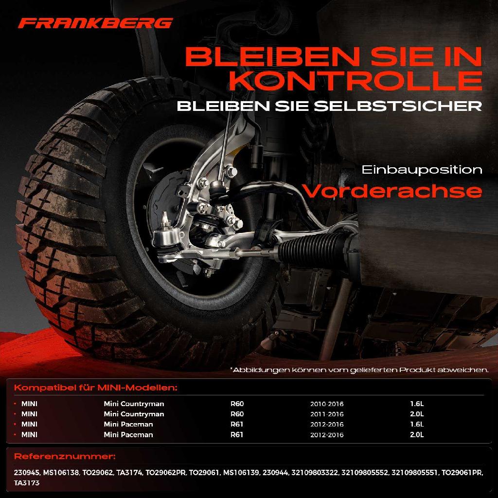 2x Spurstangenkopf Vorderachse für MINI Mini Countryman R60 Mini Paceman R61 1.6L 2.0L 2010-2016