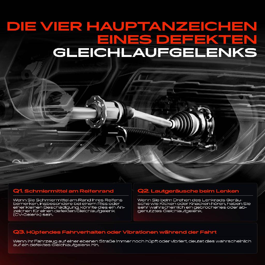 1x Antriebswelle Gelenksatz Vorderachse für Nissan Patrol GR V Wagon Y61 3.0L