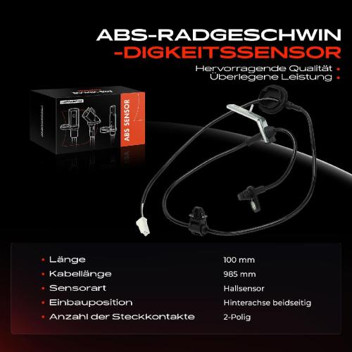 Frankberg 1x ABS Sensor Hinterachse beidseitig für Mazda 6 Kombi Stufenheck 2.0L 2.2L 2.5L Bj ab 2012 Bild Frankberg 1x ABS Sensor Hinterachse beidseitig für Mazda 6 Kombi Stufenheck 2.0L 2.2L 2.5L Bj ab 2012