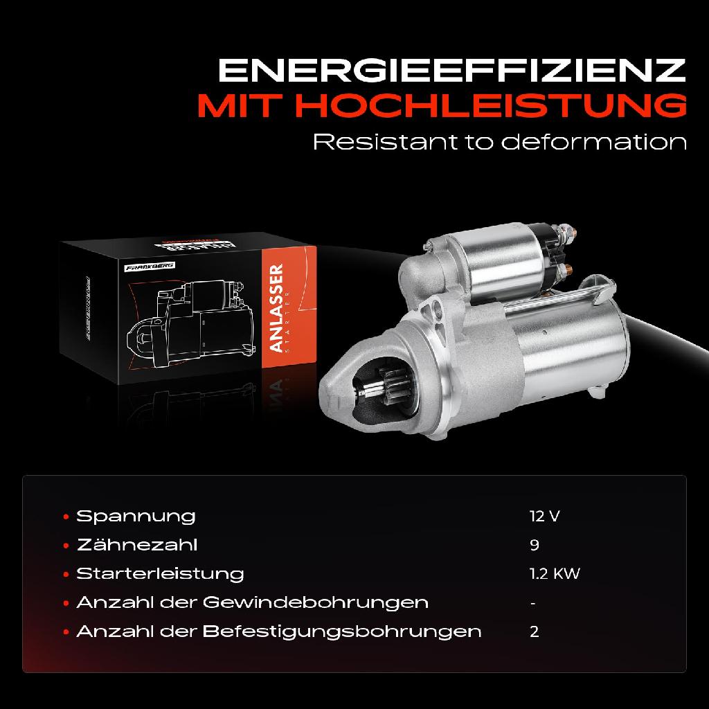 1x Anlasser Starter für Chevrolet Captiva HHR Malibu Opel Antara Insignia A Saab 9-3 Cabriolet Kombi 9-3X 9-5