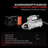 1x Anlasser Starter für Chevrolet Captiva HHR Malibu Opel Antara Insignia A Saab 9-3 Cabriolet Kombi 9-3X 9-5