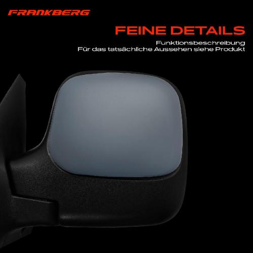 Frankberg 1x Außenspiegel Links für Citroën Berlingo First Peugeot Partner Combispace Kasten/MPV Bild Frankberg 1x Außenspiegel Links für Citroën Berlingo First Peugeot Partner Combispace Kasten/MPV