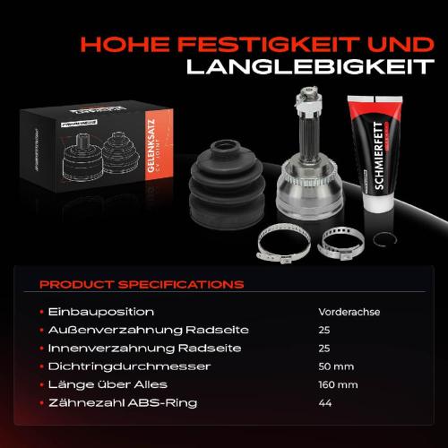 1x Antriebswelle Gelenksatz Vorderachse für Hyundai Coupe GK Elantra Stufenheck XD Bild 1x Antriebswelle Gelenksatz Vorderachse für Hyundai Coupe GK Elantra Stufenheck XD
