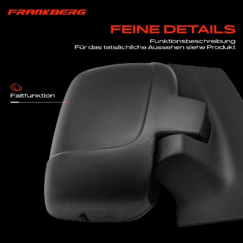 Frankberg 1x Außenspiegel Rechts für Citroën Jumpy Kasten Fiat Scudo Bus Pritsche Peugeot Expert Bild Frankberg 1x Außenspiegel Rechts für Citroën Jumpy Kasten Fiat Scudo Bus Pritsche Peugeot Expert