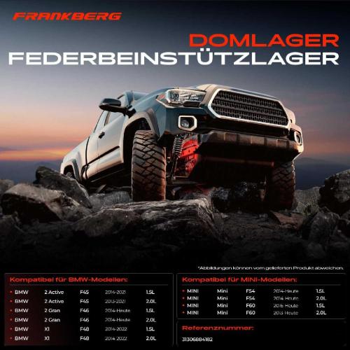 1x Domlager Federbeinstütz lager für BMW F45 F46 X1 F48 MINI Mini F54 F60 Bild 1x Domlager Federbeinstütz lager für BMW F45 F46 X1 F48 MINI Mini F54 F60